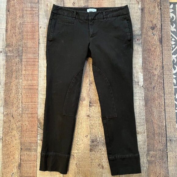 Ann Taylor LOFT Olive Green/Brown Cropped Riding Pants 6P Everyday - Picture 5 of 11